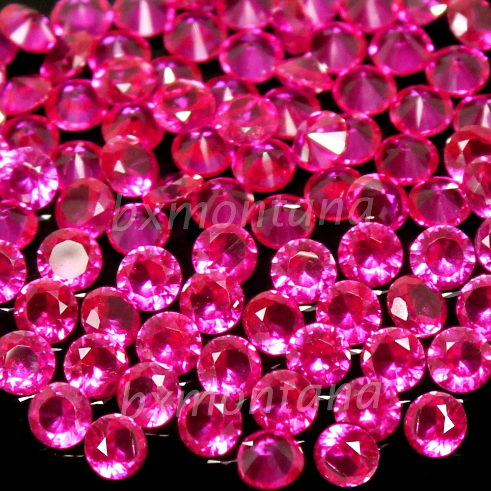 500 Pc Natural Burma Red Ruby 5mm Round Certified Gemstones