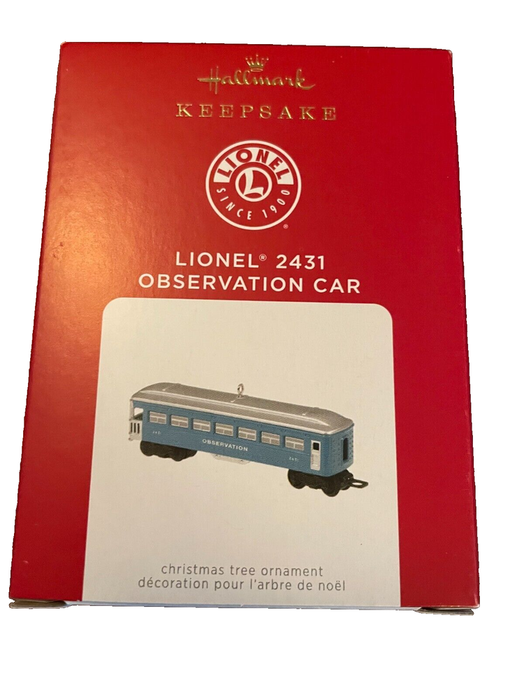 Hallmark Keepsake Ornament 2021 Lionel Train 2431 Observation Car Christmas