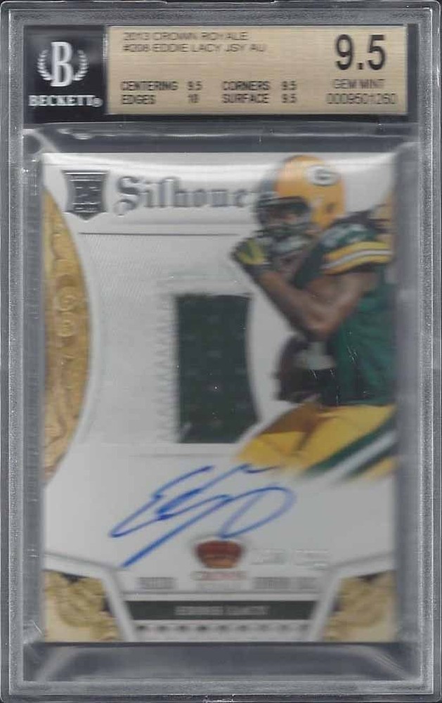 2013 Panini Crown Royale Eddie Lacy #208 Silhouettes Autograph Patch RC /299