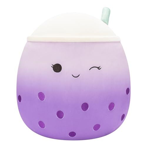 12-Inch Poplina Purple Boba Plush with Blue Straw - Official Jazwares  