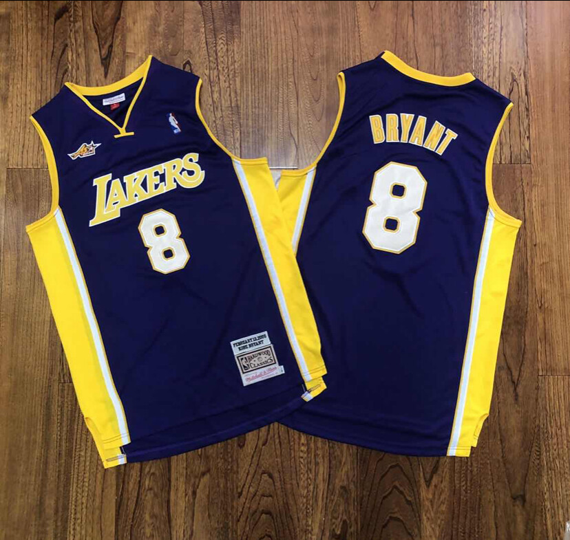 Los Angeles Lakers Kobe Bryant Purple Allstar game basketball retro jersey