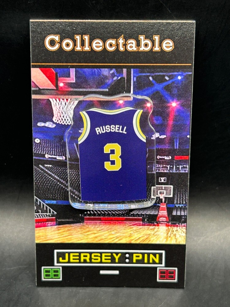 Utah Jazz Byron Russell jersey lapel pin-Classic RETRO Collectable