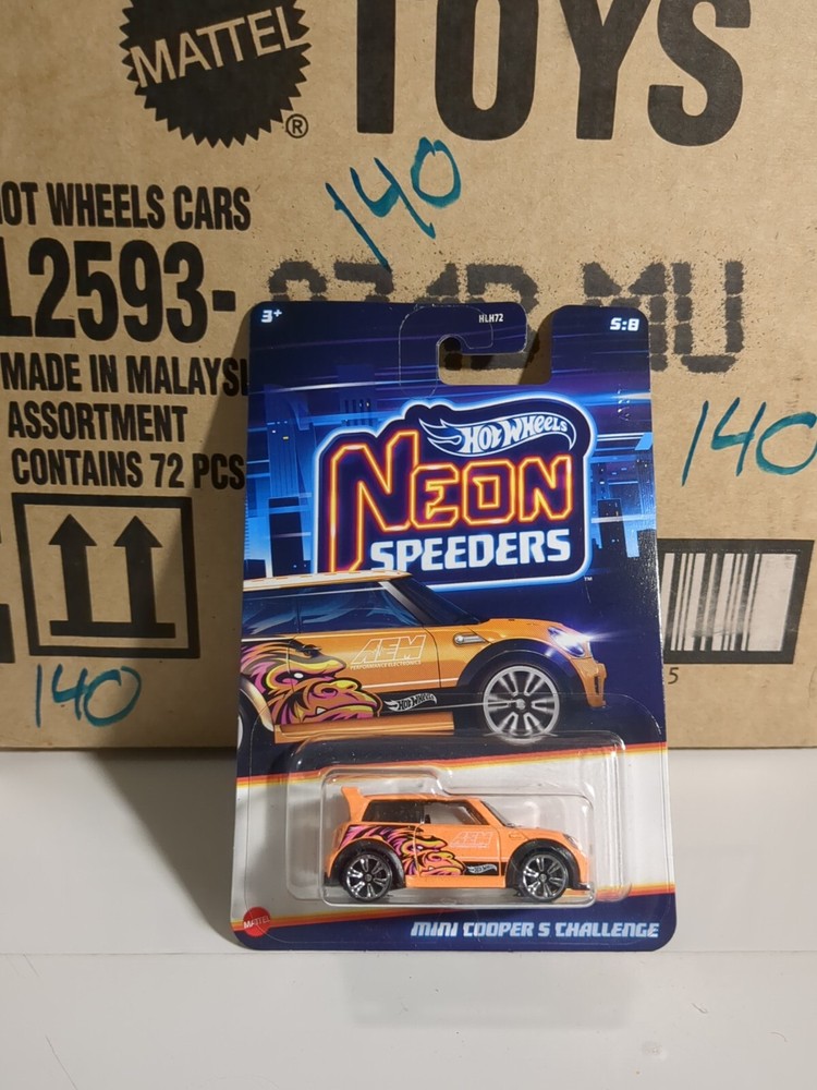 2025 Hot Wheels Neon Speeders Mini Cooper S  Challenge Orange Vhtf