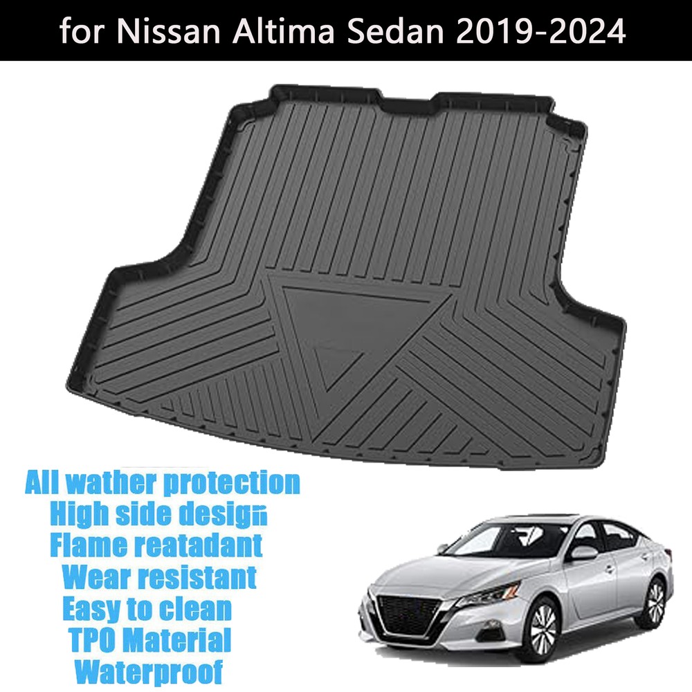 TPO Cargo Carpet Trunk Liner for Nissan Altima Sedan 2019-2024 Easy to Clean