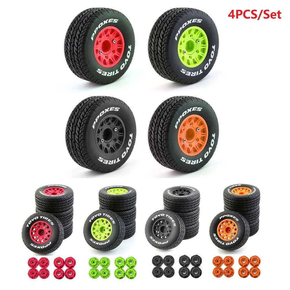 1/8 1/10 Short Course Truck Tires with 12mm 15mm 17mm Hex for Traxxas Slash VKAR RC