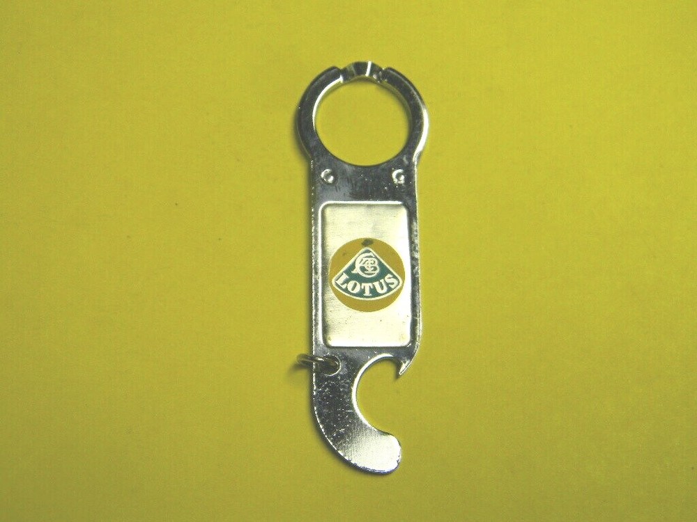 Vintage Lotus Sports Car Bottle Opener Keychain from Norfolk England