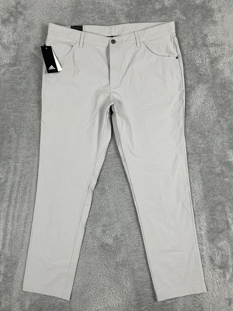 Adidas Adicross Adix 5 Pocket Pants Mens 37x30 *ACTUAL* Gray Tapered Golf Nylon