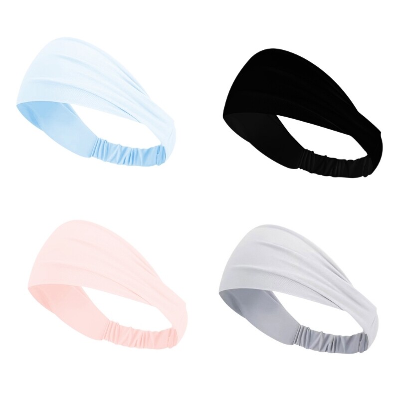 Elastic Cooling Fitness Headbands Moisture Wicking Workout Sweatbands