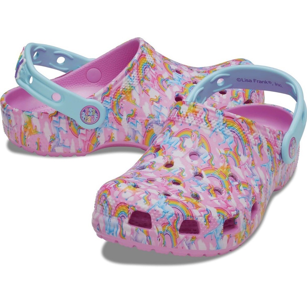 Crocs Classic Lisa Frank Pink Unicorn Clogs Women’s 7 Juniors 5