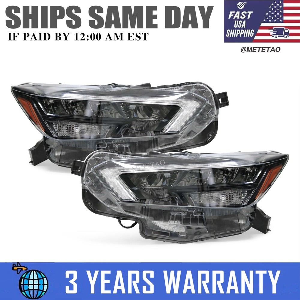 LED Headlight for 2022 2023 2024 Nissan Versa Assembly Driver Passenger Pair Set