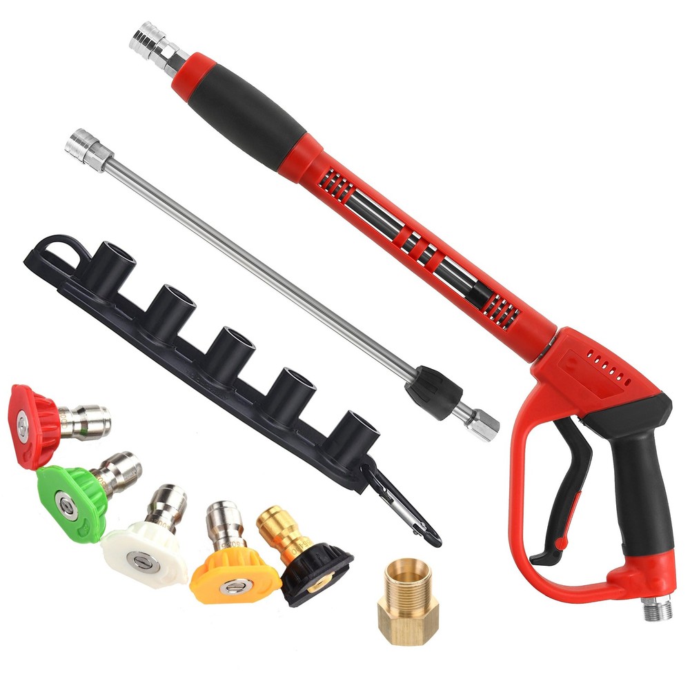 Deluxe Pressure Washer Gun with Extension Wand and 5 Nozzle Tips