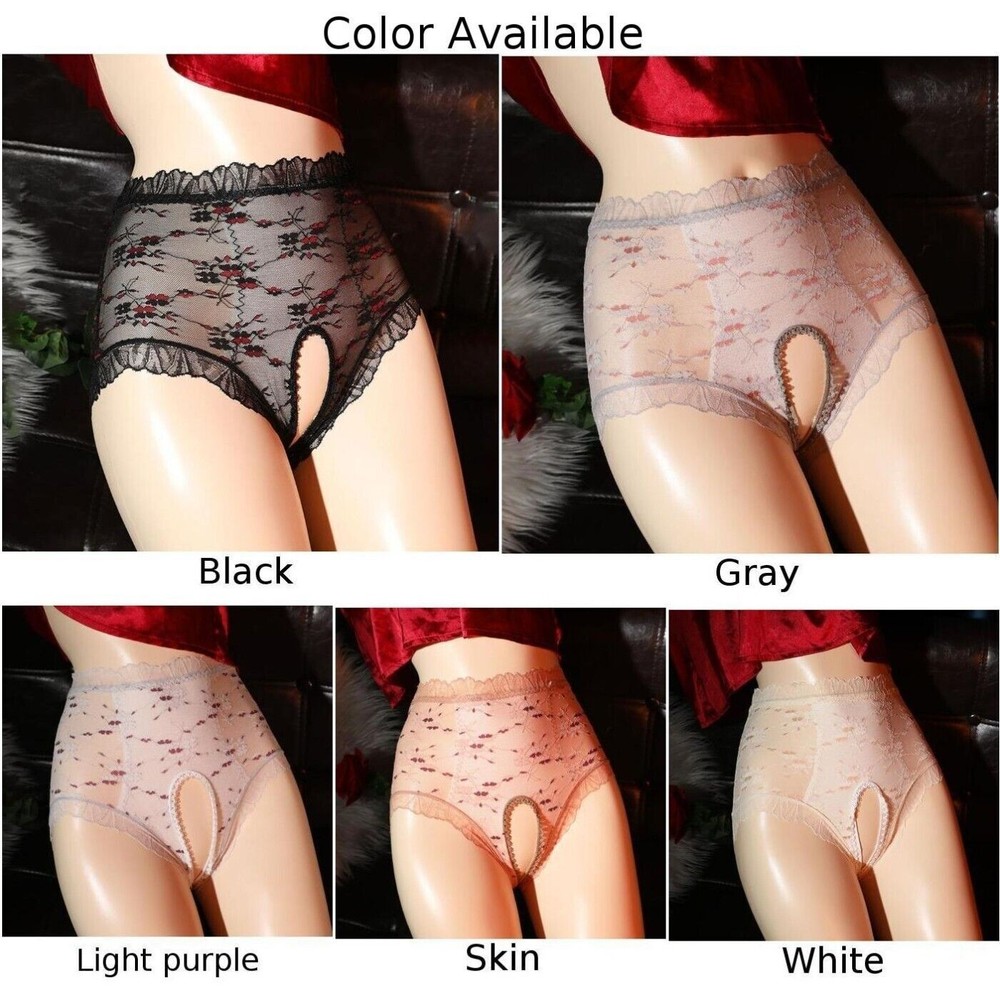 Sexy Women Lace Crotchles Thong G-string Panties Lingerie Underwear T-back Brief