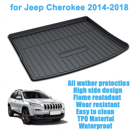Trunk Mat Rear Cargo Liner Floor Mat All Weather fit for 2014-2018 Jeep Cherokee