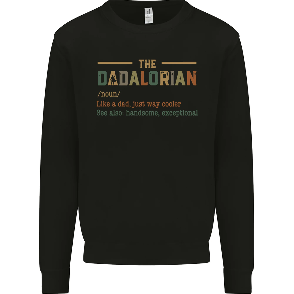 Fathers Day Dadalorian Funny Dad Daddy Mens Sweatshirt Jumper-image