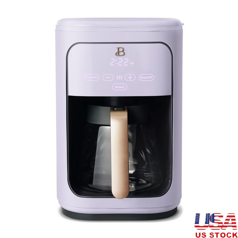 14 Cup Programmable Coffee Maker Touch Display Auto Shut Off Charcoal Filter New