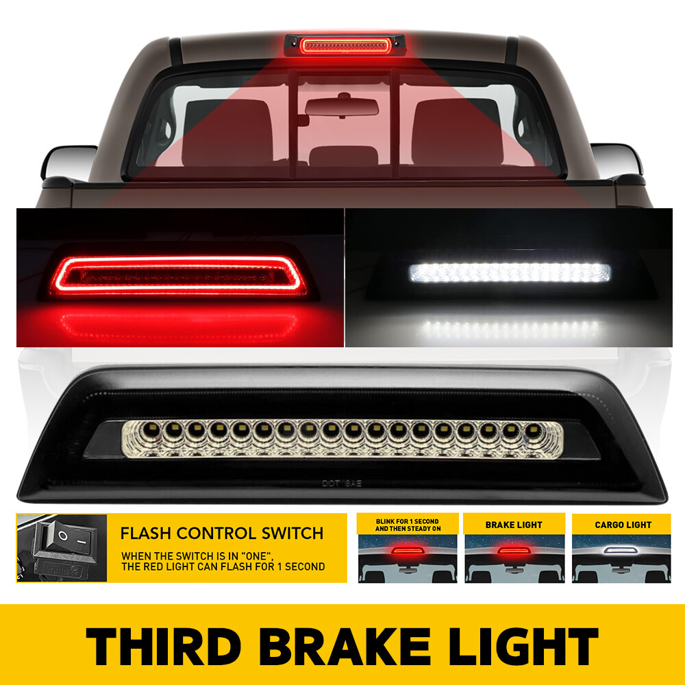 Smoke LED 3RD Brake Light Cargo Tail Lamp for 2016-2023 Toyota Tacoma IP67 Rated