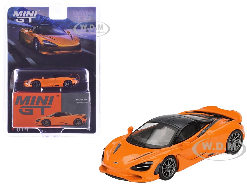 MCLAREN 750S MCLAREN ORANGE 1/64 DIECAST MODEL CAR BY MINI GT MGT00814