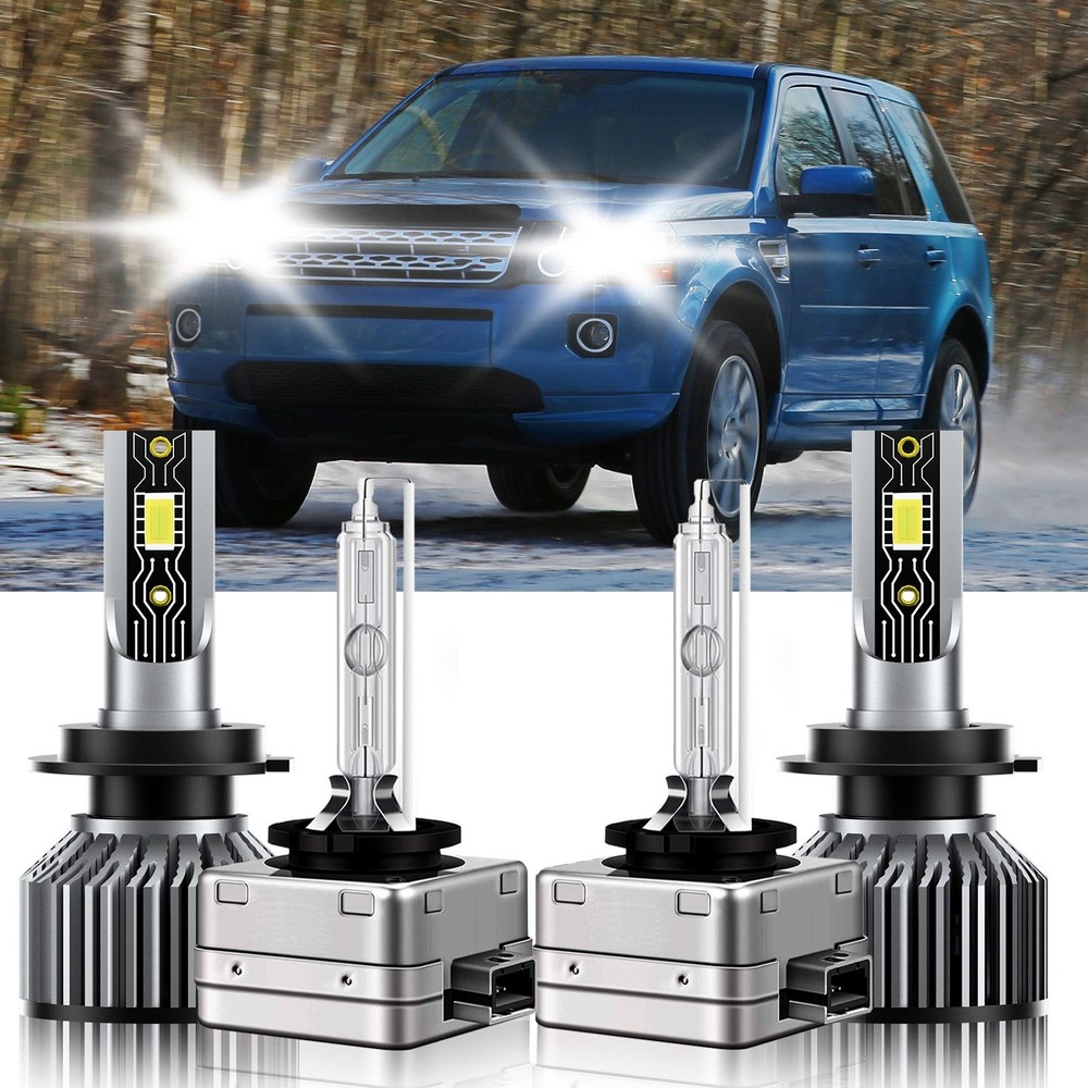 For Land Rover LR2 2008-2009 H7+D1S LED HID Headlight Bulbs High Low Beam Combo