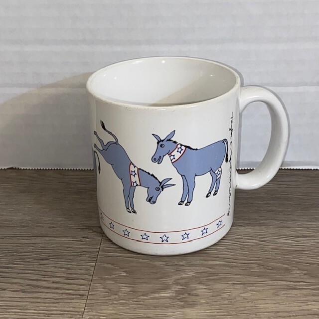 Vintage Taylor & Ng 1979 Political Donkey American Democratic USA Coffee Tea Mug