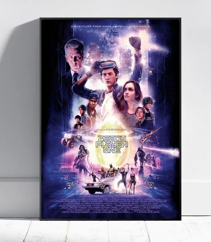 Ready Player One Poster, Tye Sheridan Wall Art, Rolled Canvas Print