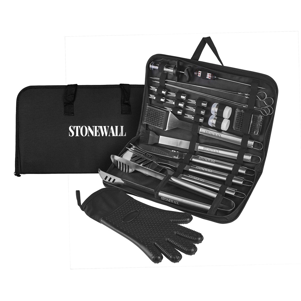 Stonewall Barbecue Grill Tool Set - Stainless Steel - Strong Durable Design -...