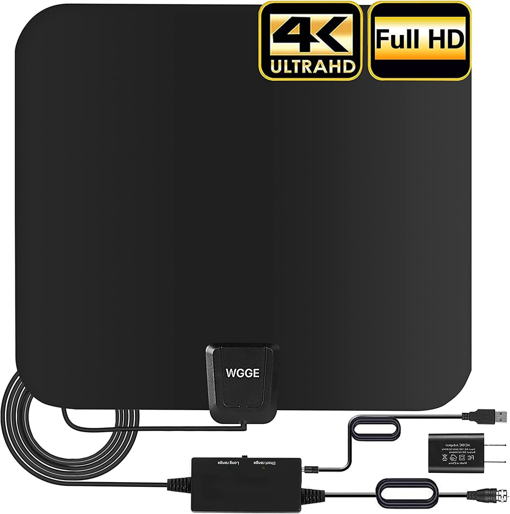 Amplified HD Digital TV Antenna Long Range 300+ Miles -Support 4K 1080P Fire Tv