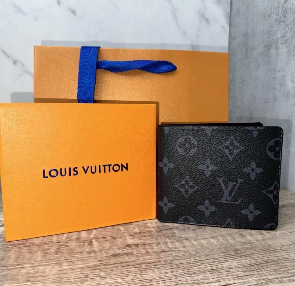 Lightly Used Louis Vuitton Wallet For Men Canvas Leather In Black Used (No Bag)