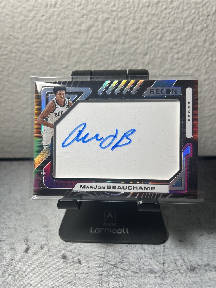 MarJon Beauchamp 2023-24 Recon Sophmore Acetate Auto #28/48. Milwaukee Bucks
