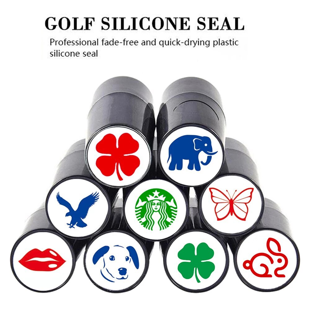Golf ball silicone seal stamper golf ball marker quick dry many kinds of pattern