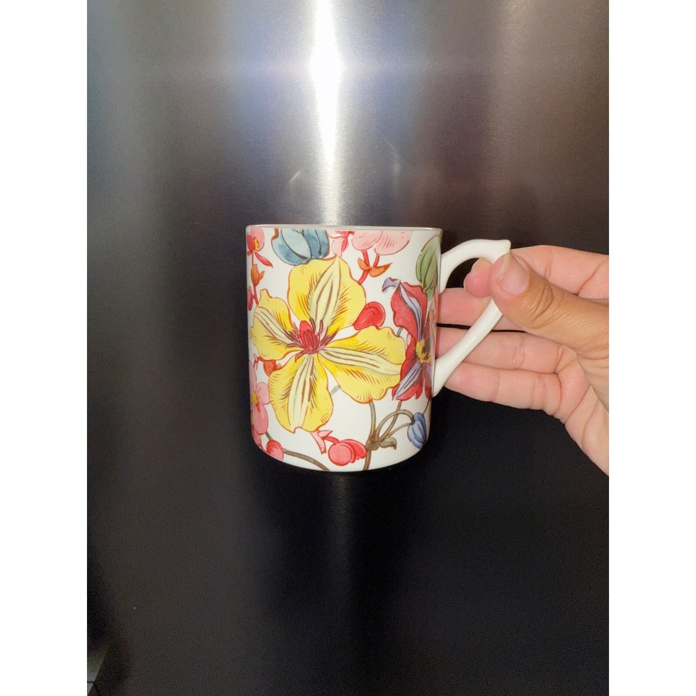Gien France Floral Clematites Coffee Mug Dishwasher Safe Cup  