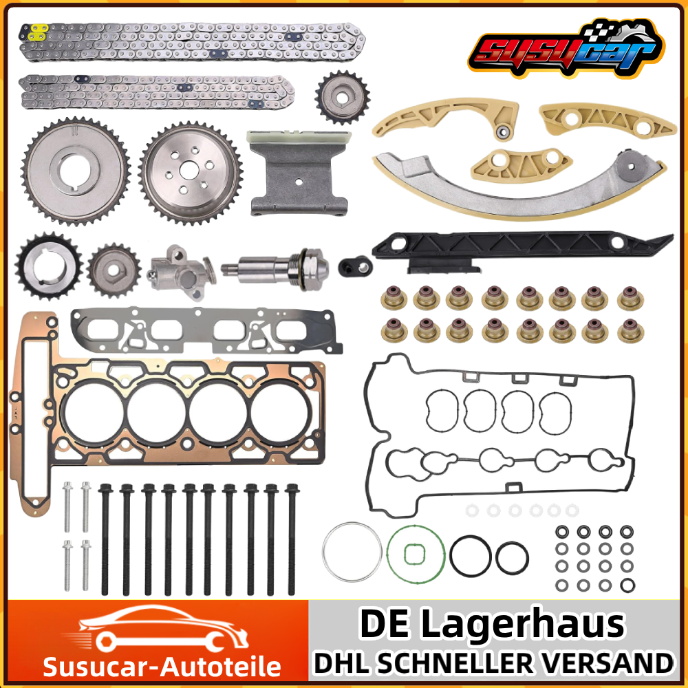 Timing Chain Kit with Cylinder Head Gasket Bolts for 2010-2017 GMC Chevy Buick 2.4L Engine