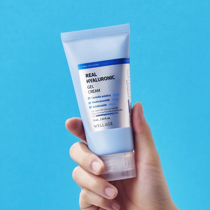 WELLAGE Real Hyaluronic Gel Cream 75ml/2.53oz Moisturizing Cream Soothing Cream
