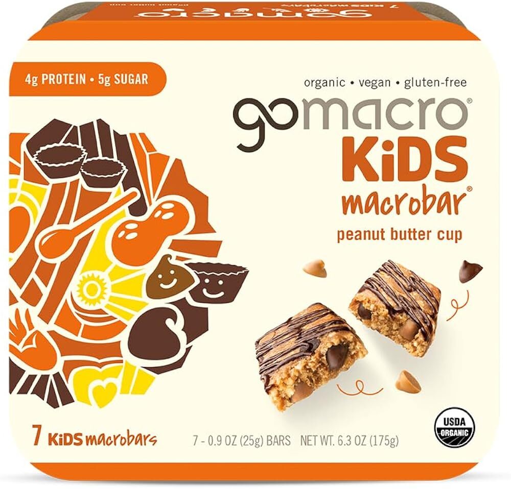 GoMacro Kids MacroBar Organic Vegan Snack Bars - Peanut Butter Cup (0.90 Ounc...