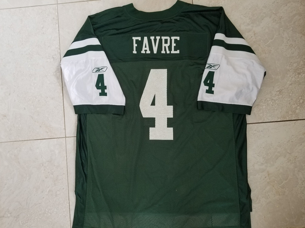 Reebok Brett Favre #4 New York Jets Green NFL Jersey Size XXL