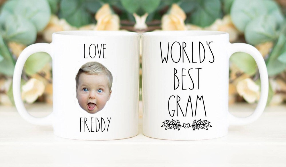 World's Best Gram Coffee Mug Father's Day Gift Personalized With Photo Of Kids