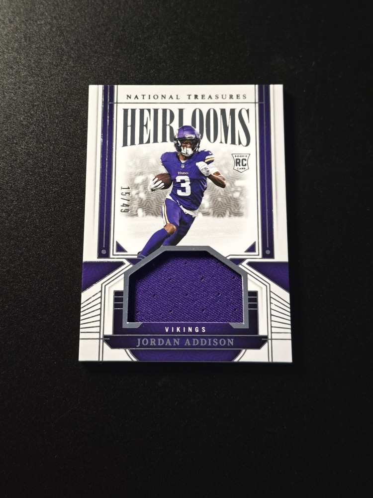Jordan Addison 2023 Panini National Treasures RC Patch Heirlooms /49 -HD