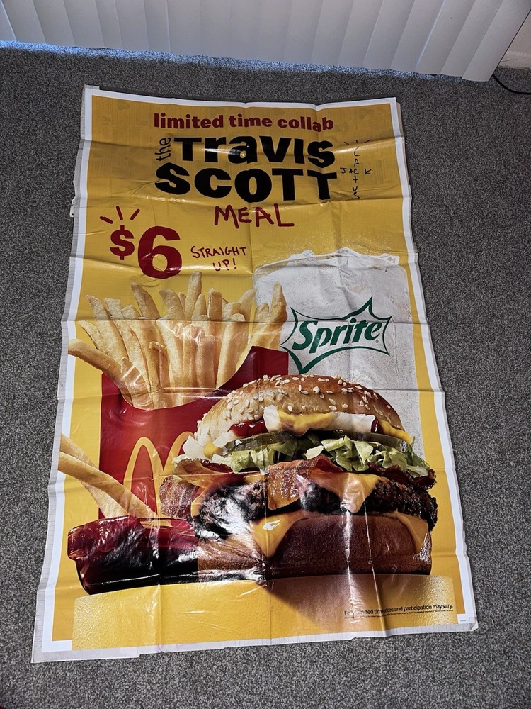 Authentic Travis Scott Meal McDonalds Poster Limited Time Collab Cactus Jack-image