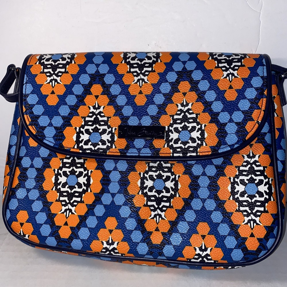 Vera Bradley Flap Crossbody Bag Purse in Marrakesh Beads pattern NWT + Card Case