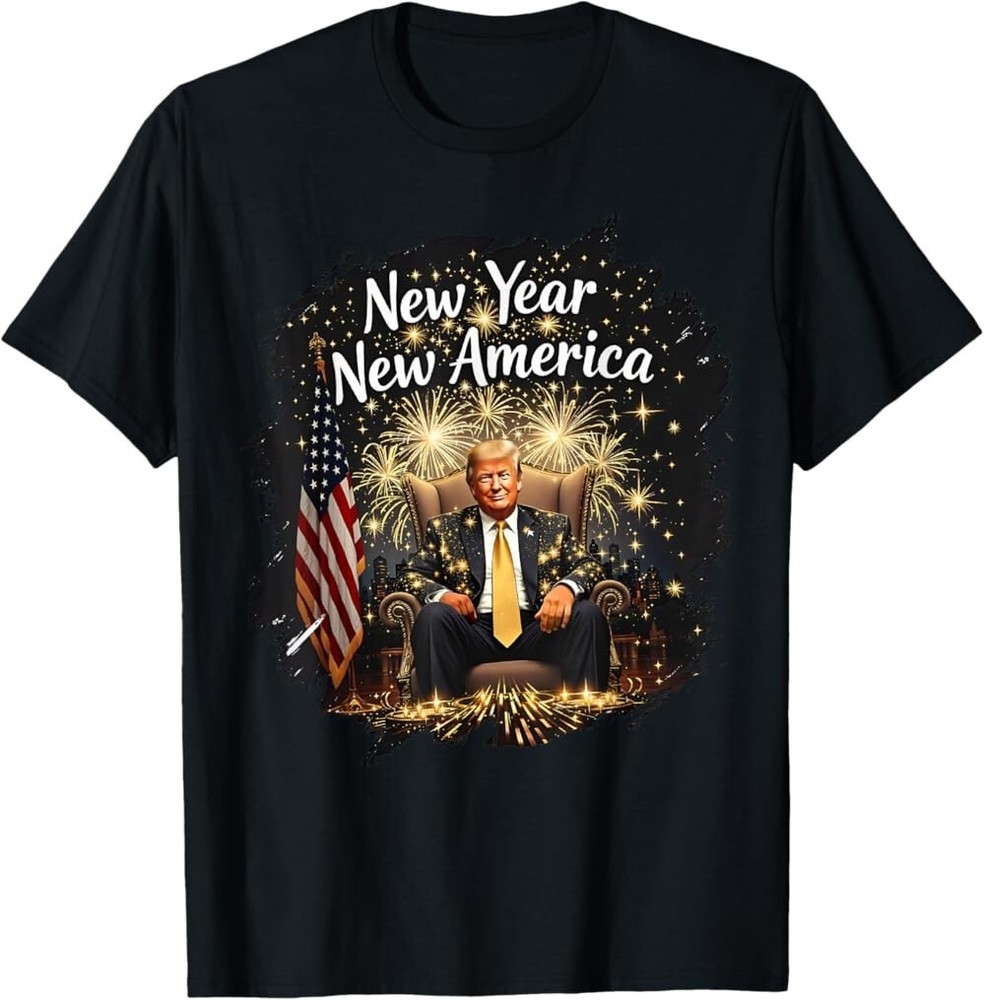 New Year New America Happy New Year Party Trump T-Shirt, Not delivered by Xmas