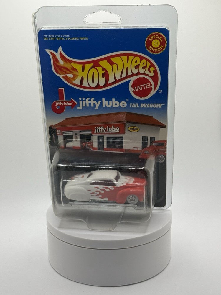 Hot Wheels Tail Dragger Jiffy Lube Special Edition  1998 Wht/Red 1:64 NIB