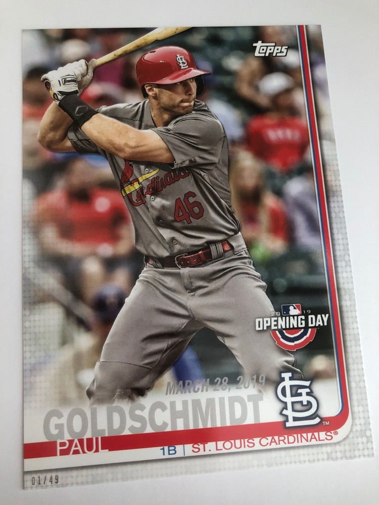 2019 Topps Opening Day Jumbo 5x7 Paul Goldschmidt Cardinals #94 01/49 Rare