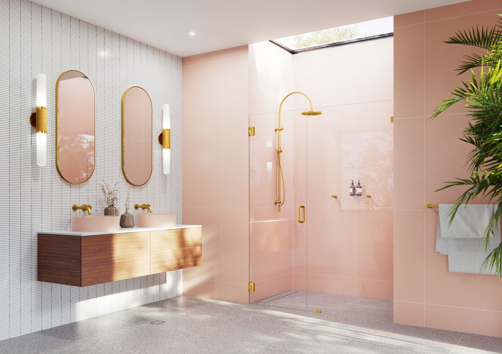 Illume 78H x 56W Brass Hinged Glass Door GW-WH-56-25