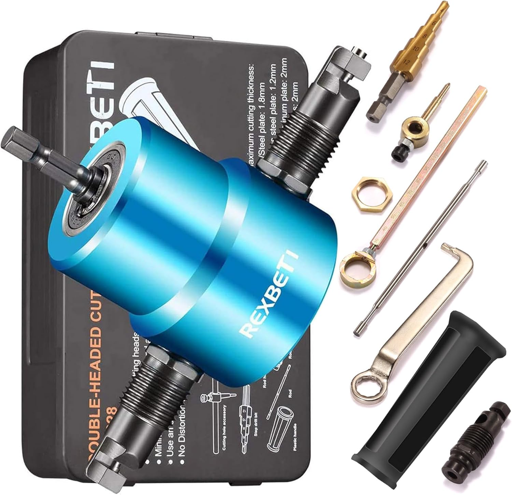 Double Head Sheet Nibbler Metal Cutter, Quality Nibbler Drill Attachment for Str