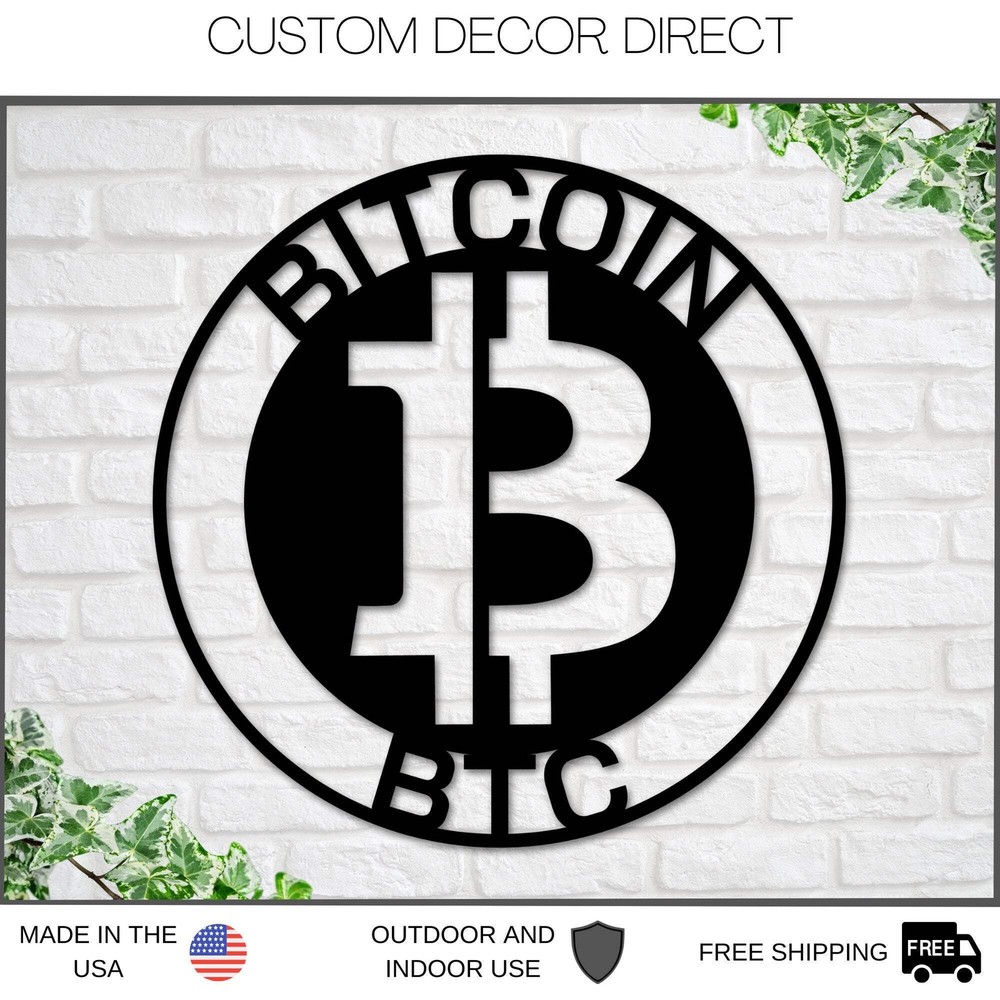 Bitcoin Sign, Metal Bitcoin Sign, Personalized Bitcoin, Custom Cryptocurrency Si