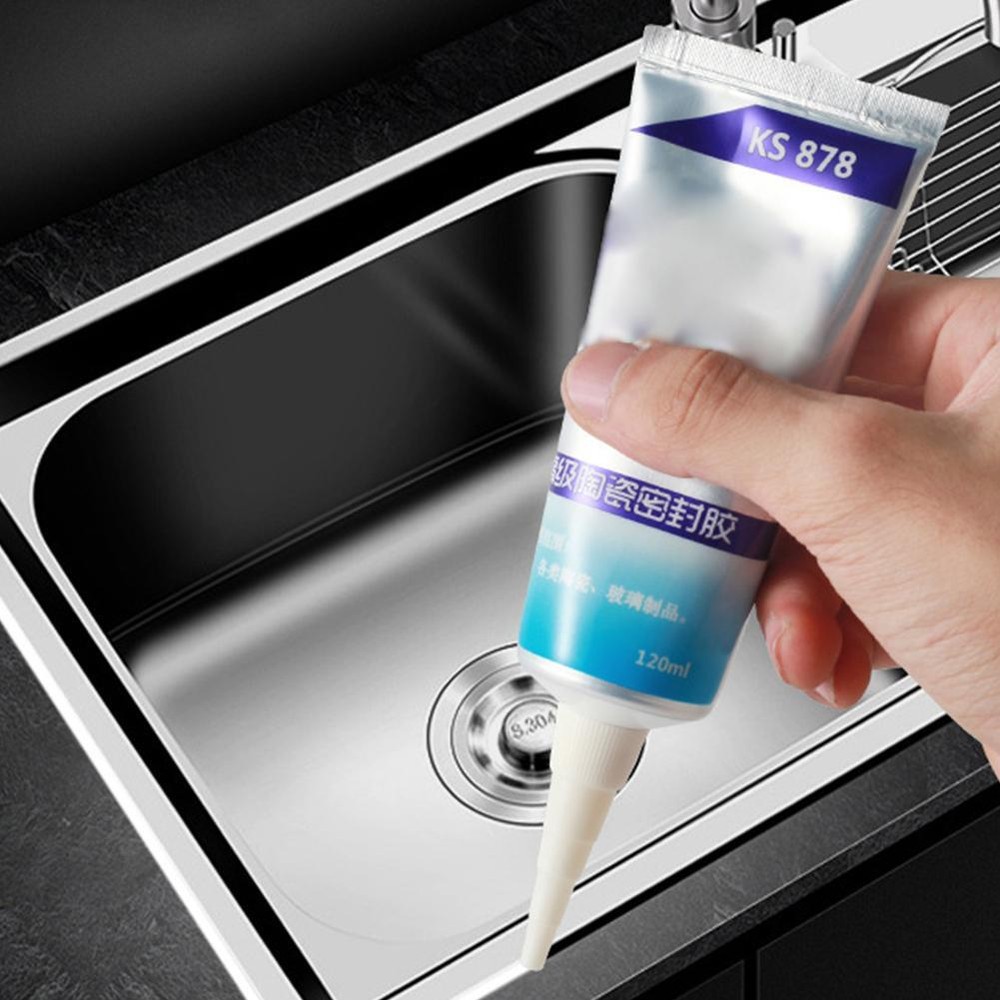 CLEAR Waterproof SILICONE SEALANT Small Jobs Window Sink Bath Shower 120ml