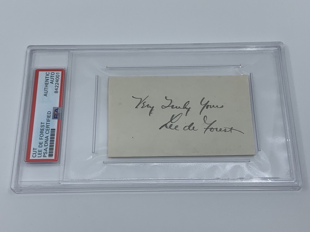 Lee de Forest Inventor Pioneer in Radio Signed Autograph Cut PSA DNA j2f1c