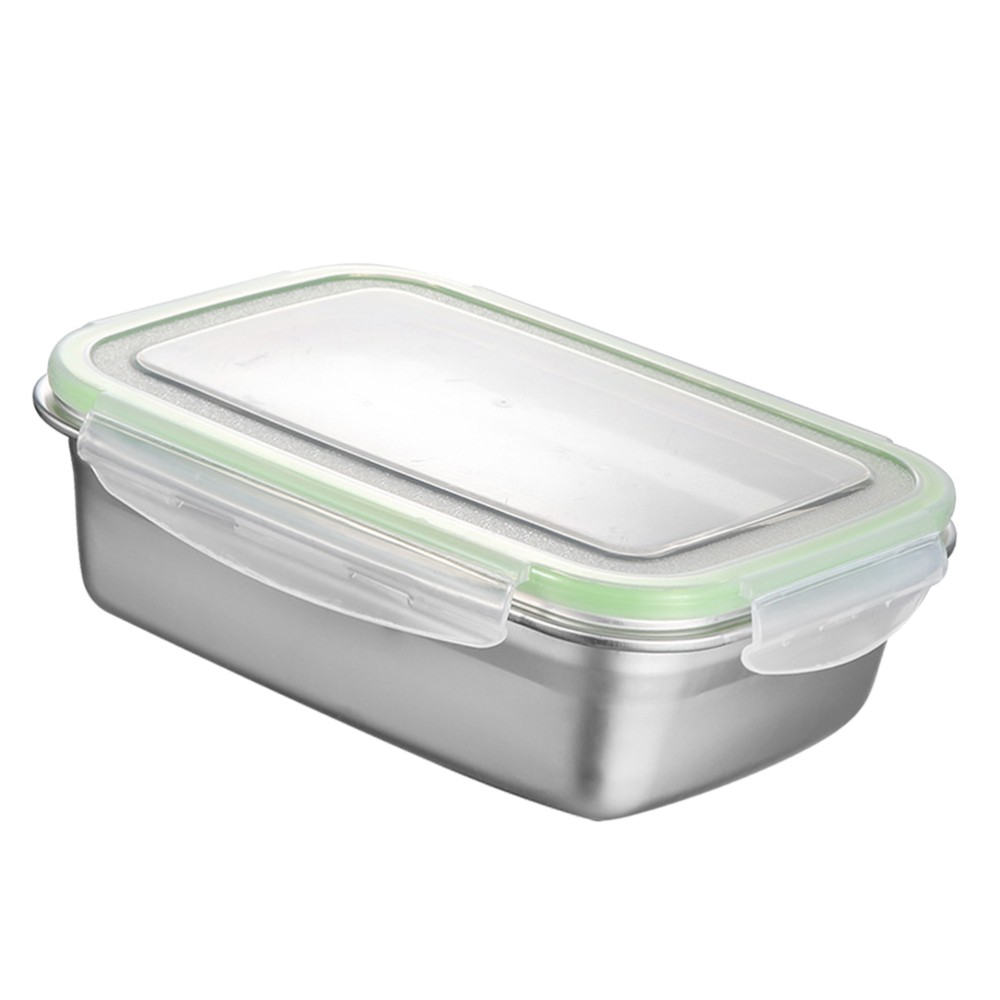 Stainless Steel Leak-proof Lunch Box with Crisper Compartment for Fresh Meals
