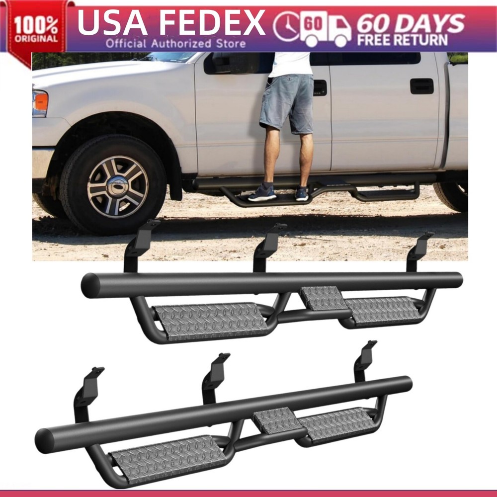 🌎Running Boards for 2019-2021 Dodge Ram 1500 Crew Cab Steps Nerf Bar Two Stair