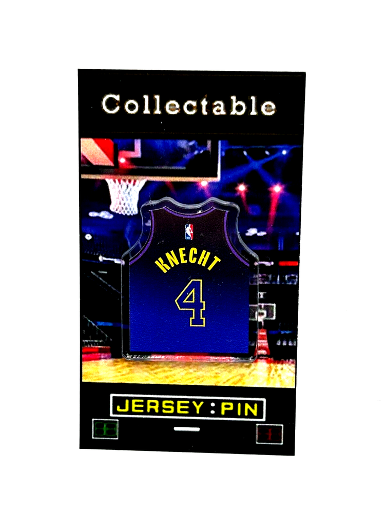 Los Angeles Lakers Daulton Knecht jersey lapel pin classic collectible with free shipping  
