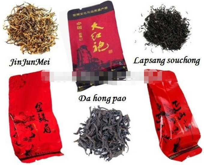 3Kinds Flavors Tea 12 Bags Top Lapsang Souchong Da Hong Pao Loose Leaf Black Tea